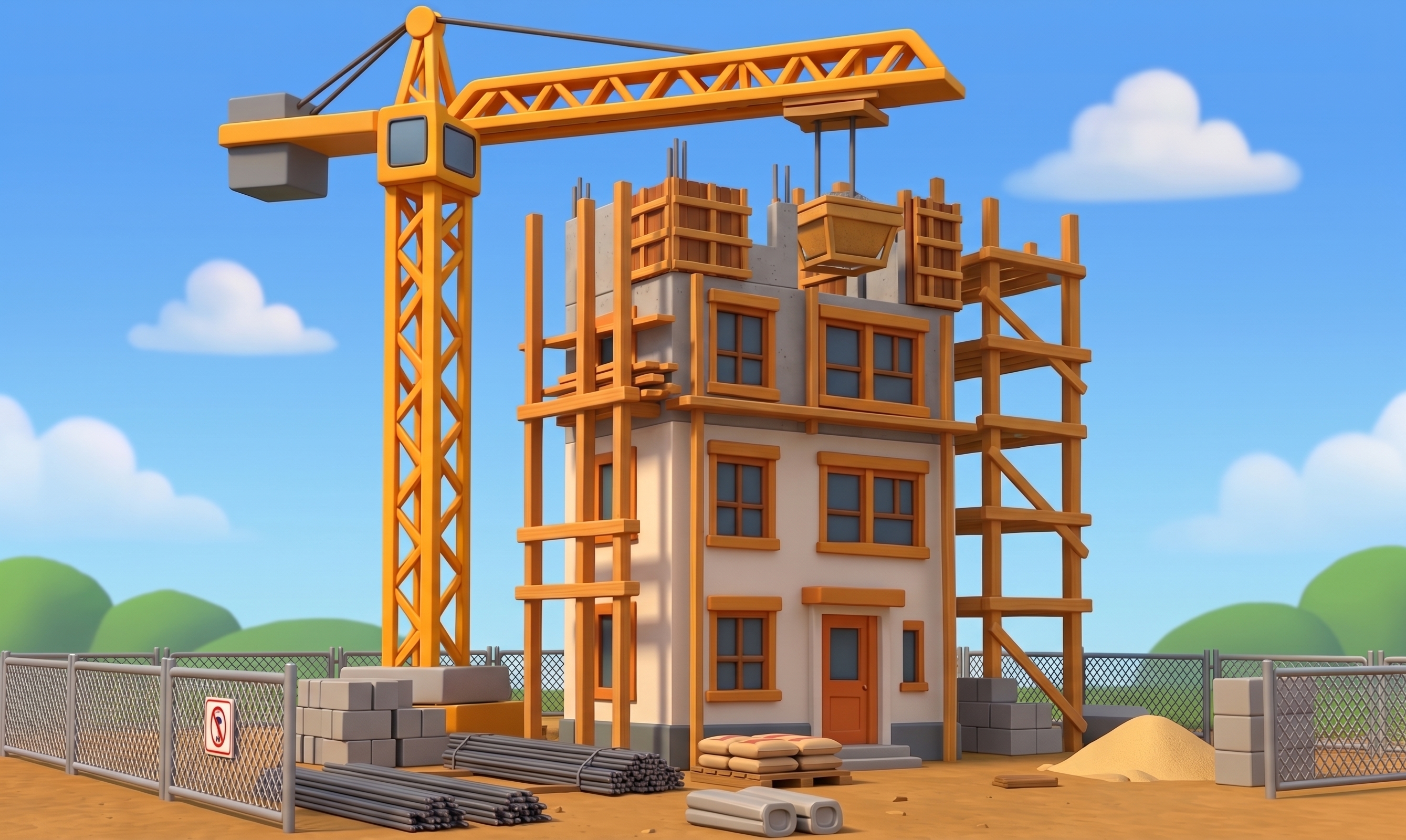 Projeto ilustrativo de uma casa com arquitetura contemporânea
